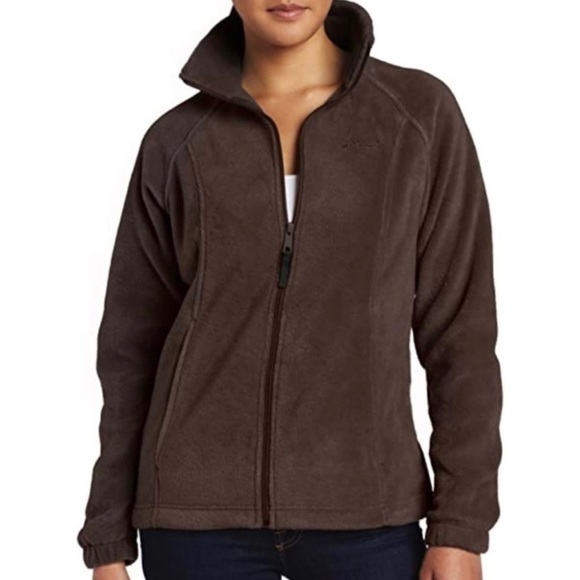Columbia Women Benton Springs Full Zip Fleece Jacket brown size S - Picture 10 of 10